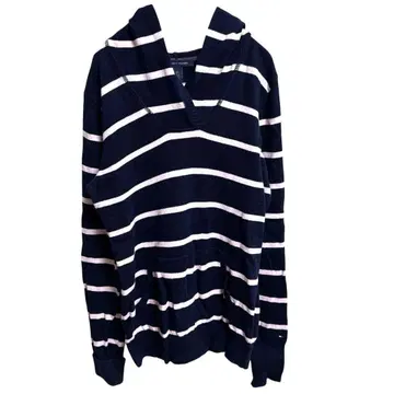 타미힐피거 긴팔 스웨터 니트 후드 부착 보더 S/P 사이즈