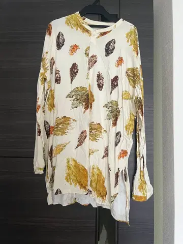 갤러리 바이 리프 무늬 긴팔 블라우스 36