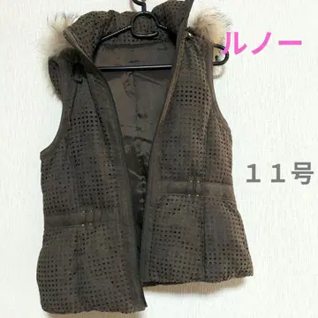 RENAULT 르노 카키 펀칭 디자인 다운 베스트