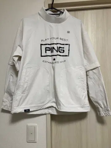 PING 하이넥 셔츠 화이트 스니드 긴팔 반팔