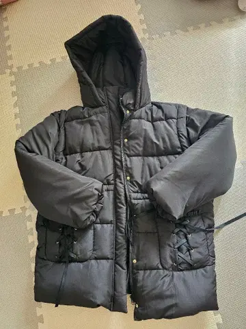 엑시즈팜 포에틱 에코 다운 코트 블랙