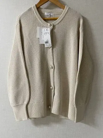 [ 미사용 새상품 ] eiis 타카야마 나오코 씨 펄 버튼 와플 가디건