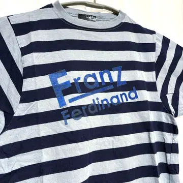 프란츠 페르디난트 파랑 블랙 레어 컬러 롱 T 빈티지