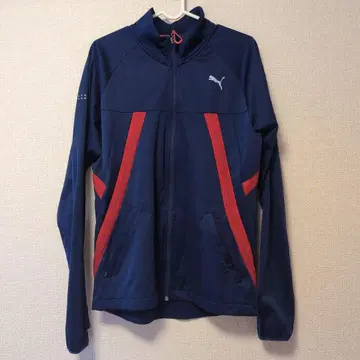 Puma 네이비/레드 풀 지퍼 자켓