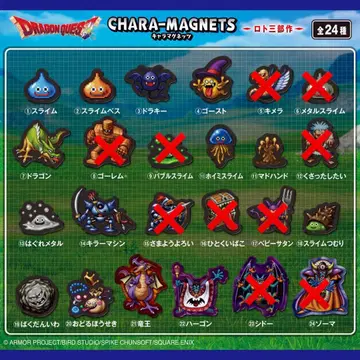 드래곤 퀘스트 캐릭터 마그네츠(14종) 카드(10종 컴프) 세트