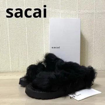 미사용 sacai 사카이 라무 카우하이드 퍼 샌들 공식 매장 구매