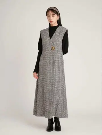 [ 새상품급 ] SNIDEL 스나이델 버튼 플레어 점프슈트 원피스 MIX