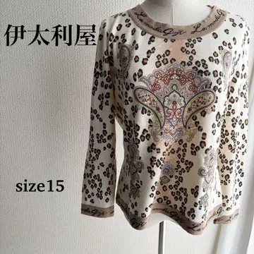 이타리야 GK 울 100% 레오파드 무늬 상의 15호 일본제