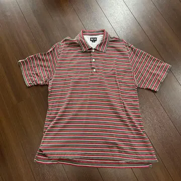 adidas 피케 셔츠 O/XG 그레이 빨간색 스트라이프