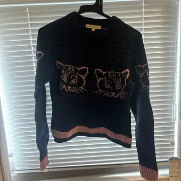 PAUL & JOE sister 고양이 패턴 니트 스웨터