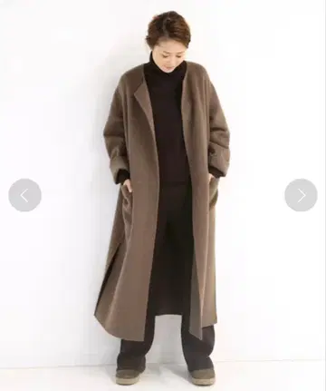 Deuxieme Classe victorian 리버 롱 노카라 코트