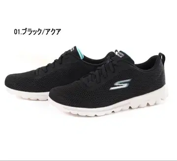 Skechers GO WALK 블랙/아쿠아