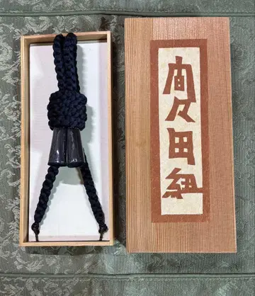 마마다 히모 네이비 컬러 실크 소재 겉옷 끈 미사용