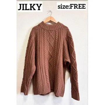 질키 니트 스웨터 브라운