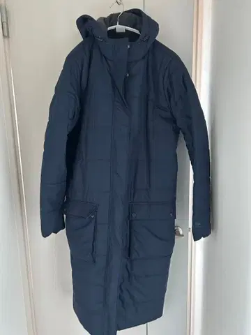 TIGORA i-HEAT 네이비 롱 패딩 자켓 벤치 코트