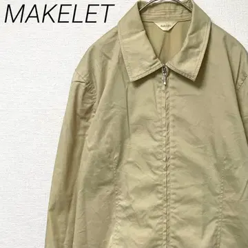 MAKELET 블루종 집업 칼라 부착 사이드 슬릿 얇은 소재 겉옷