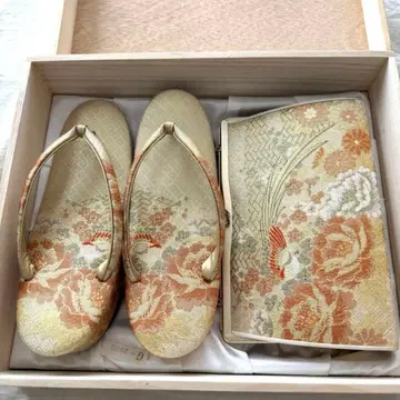 [ 고급 조리 & 백 세트 금란 직조 순수 실크 박스형 ]