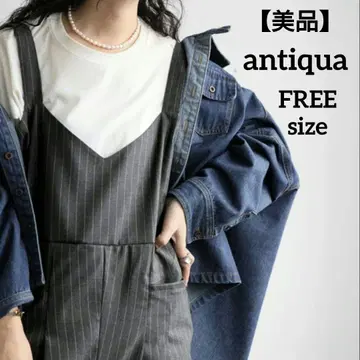 antiqua 안티카 오버롤 핀스트라이프 살로펫 그레이