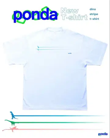 ponda original T-shirt dino stripe