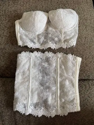 화이트 레이스 브라이덜 이너 세트 D70