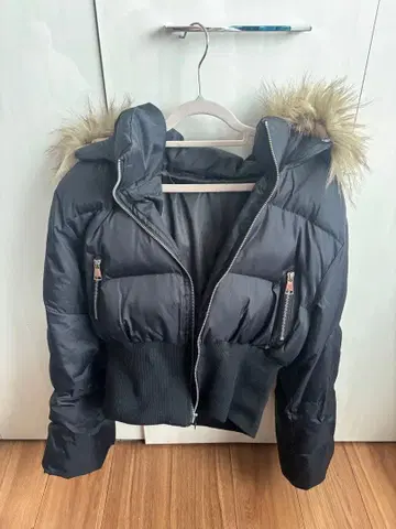 SHEIN 퍼 후드 다운 자켓 M