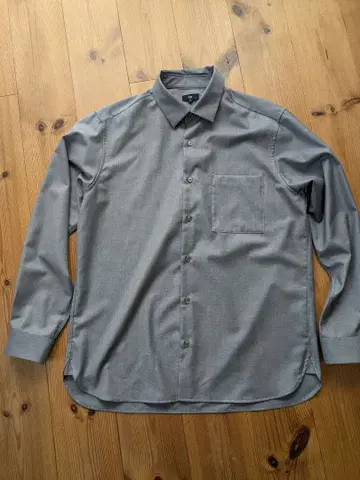 PLST / 레이온 블렌드 레귤러 카라 셔츠 (긴팔)