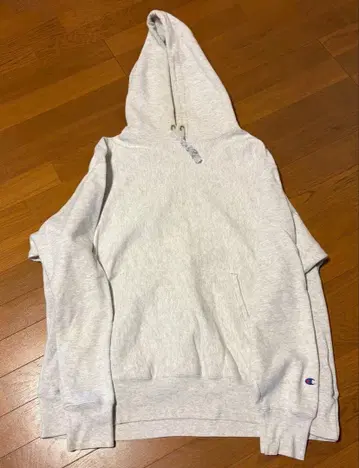 챔피온 리버스 위브 후드티 파란 택 USA 유통 모델 실버 그레이