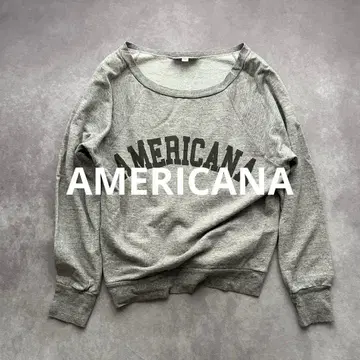 아메리카나 두지엠 클라세 별주 보트넥 맨투맨 얇은 소재 그레이