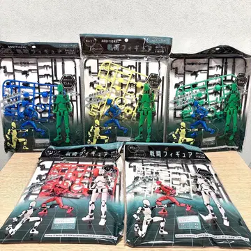 전투 피규어 빨간색 화이트 그린 노랑 파랑 5개 세트 세리아 Seria