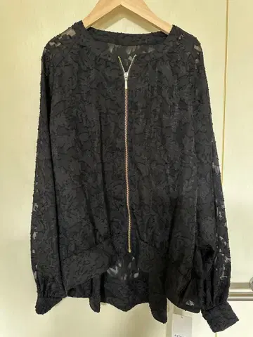 KEYUCA 레이스 디자인 셔츠 블랙 프리 사이즈