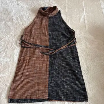 우사토 에이프런 원피스 (초목 염색 & 네이비 나염)