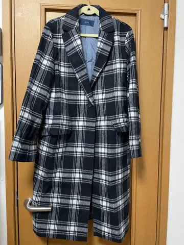 SHIPS 체크 무늬 롱 코트