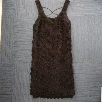 릴리 브라운 블랙 꽃무늬 레이스 드레스 USED