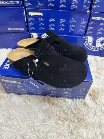 미사용 버켄스탁 보스턴 블랙 약 25 cm 레귤러 폭