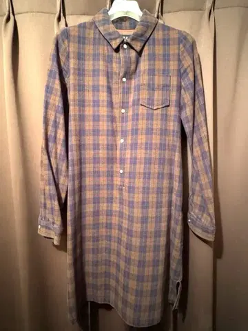 A.P.C. 체크 무늬 셔츠 원피스 XS