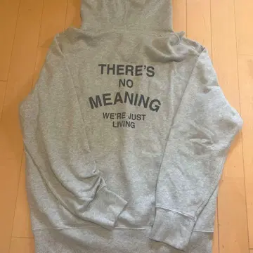 그레이 후드 맨투맨 백 프린트