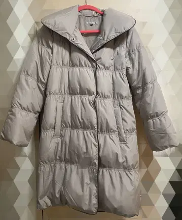 LAUTREAMONT 라이트 그레이 롱 다운 자켓 로트레아몽