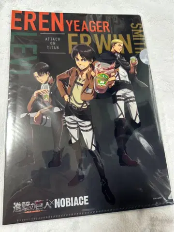 진격의 거인 노비에이스 클리어 파일 3장 세트 리바이 엘렌 엘빈