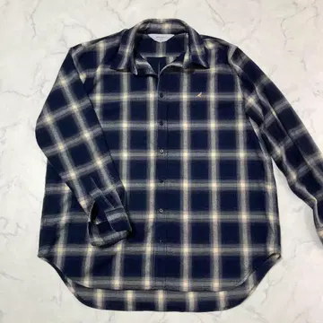 새상품급 레어 캉골 에디피스 체크 셔츠 네이비 플란넬 계열