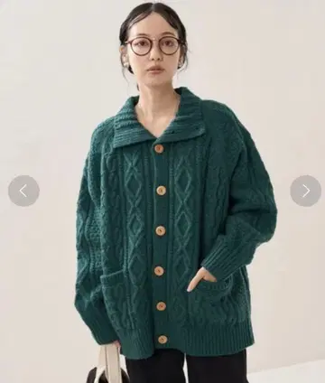 FREAK'S STORE 피셔맨 니트 가디건 로우 게이지