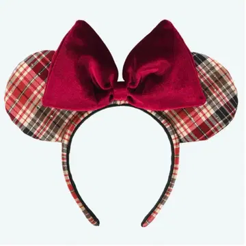 [ 신상/가을 ] 디즈니 머리띠 체크 무늬