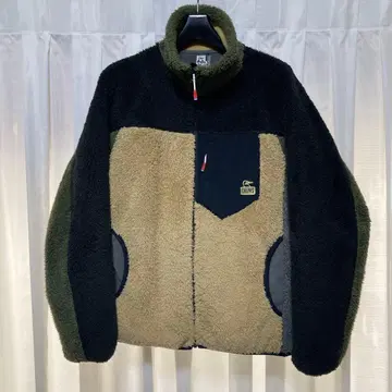 CHUMS 플리스 자켓 올리브 블랙