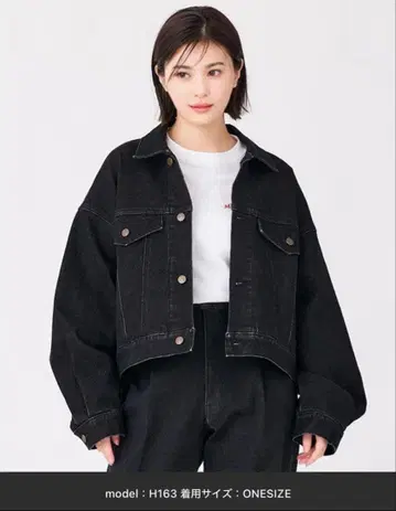 밀크 페도 데님 자켓 블랙 ONE SIZE