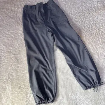 루루토 그레이 워크 팬츠 허리밴딩