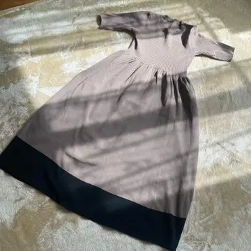 &.nostalgia 새상품급 노스탤지어 니트 롱 원피스 7부 소매