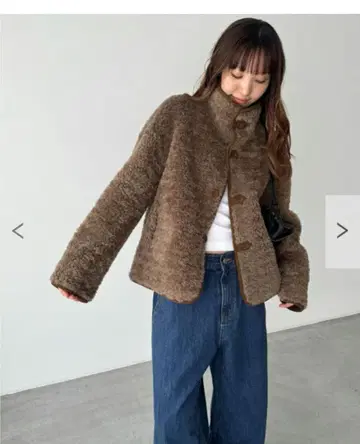 캐널진 리버서블 무스탕 자켓 엘마르