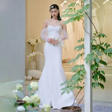 웨딩 드레스 머메이드 2024 구매 1회 착용 새상품급