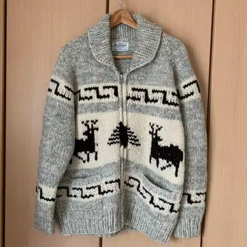 카나타 루돌프 무늬 가디건 100% 울