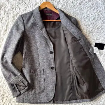 미사용 택 포함 나노 유니버스 트위드 테일러드 자켓 그레이 M
