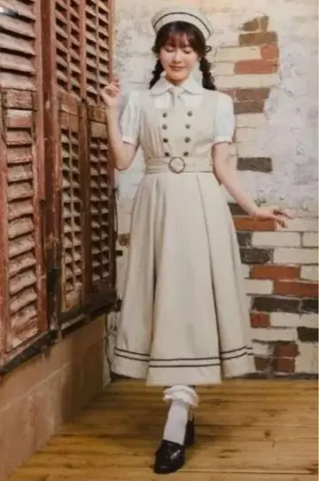 클라로리 쿠루미 마린 아카데미아 오버롤 스커트 베이지 L 사이즈